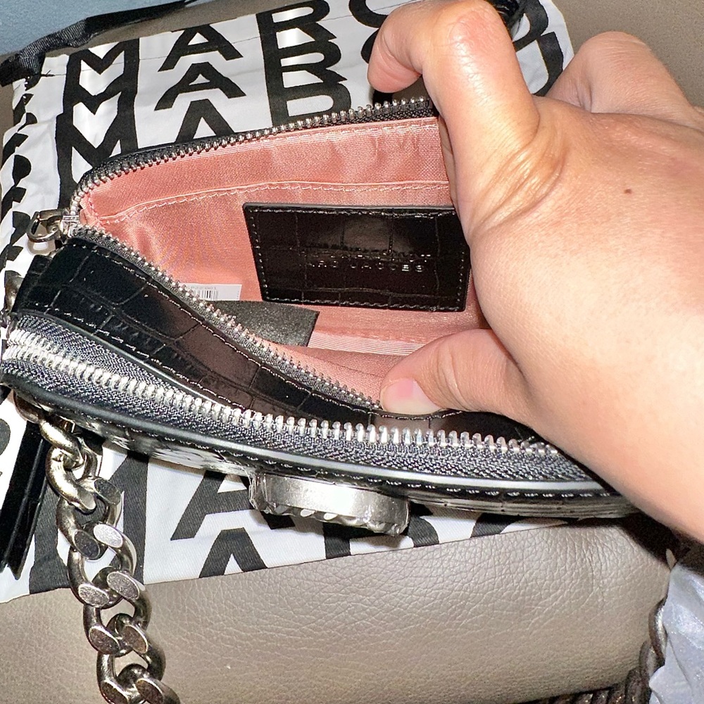 SALE❗️RARE THE MARC JACOBS SNAPSHOT CROC EMBOSSED BAG CHAIN &LEATHER STRAP - Picture 13 of 17